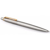 PARKER JOTTER STAINLESS STEEL CT PENNA A SFERA BLU PUNTA TONDA 1mm PUNTALE DORATO CONF REGALO