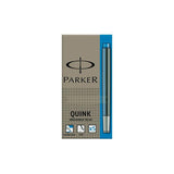 PARKER QUINK CARTUCCE PER PENNE STILOGRAFICHE COL. BLU CONF.5