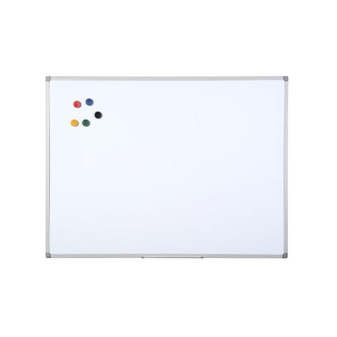 Bi-Office MB0707186 lavagna 900 x 600 mm Acciaio Magnetico (Bi-Office Maya Magnetic Melamine Whiteboard Grey Plastic Frame 900x600mm - MB0707186 DD) 