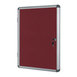 Bi-Office VT630106150 bacheca per appunti Interno Borgogna Alluminio (Bi-Office Enclore Burgundy Felt Lockable Noticeboard Display Case 9 x A4 720x981mm - VT630106150 DD) 