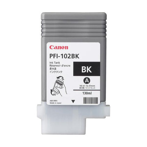 CANON SERBATOIO INCH. NERO PFI-102BK SINGOLO (130ml) 0895B001 x iPF 610/710/720/605/510