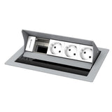 Kindermann CablePort standard Tipo F Argento, Bianco cassetta di scarico