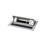 Kindermann 7492000071 Tipo F (Schuko) Argento, Bianco cassetta di scarico