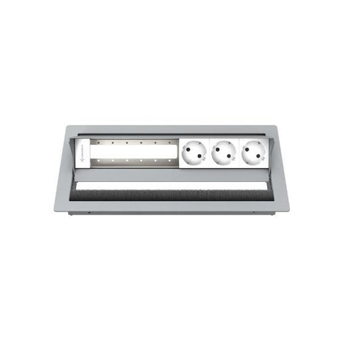 Kindermann 7492000083 Tipo F (Schuko) Argento cassetta di scarico