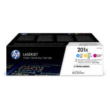 HP Confezione da 3 cartucce toner ciano/magenta/giallo originale ad alta capacità LaserJet 201X