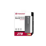 Transcend StoreJet 25C3 disco rigido esterno 2000 GB Grigio