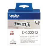 BROTHER DK-22212 NASTRO ADESIVO BIANCO STAMPA NERO 62MM X 15.24 MT PER QL500-QL500A-QL550-QL560VP-QL570-QL580N-QL650TD-DL1050-QL1060N (DK22212)