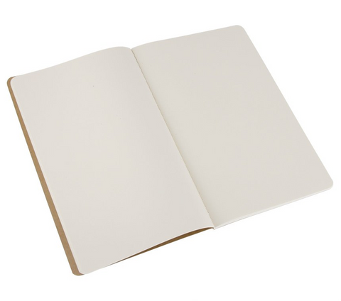 MOLESKINE CAHIER JOURNAL KRAFT BROWN PLAIN QUADERNO 210 X 130 MM 80 FOGLI BIANCHI COL. AVANA CONF 3 Pz.