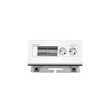 Kindermann 7430000052 Tipo F (Schuko) Grigio, Bianco cassetta di scarico