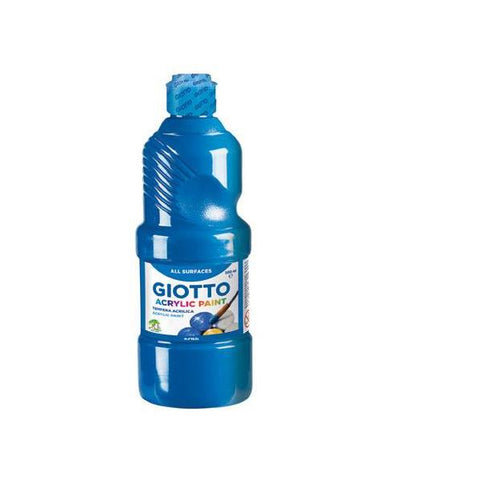 GIOTTO TEMERA ACRILICA FLACONE DA 500ML COLORE CIANO