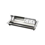 Kindermann 7492000063 Tipo F (Schuko) Acciaio inossidabile, Bianco cassetta di scarico