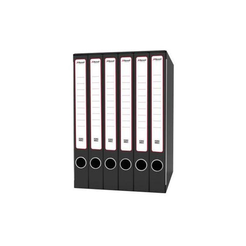 KING MEC GRUPPI KM CLASSIFICATORE AD ALETTE 6 SCOMPARTI FORMATO 345X230X260 MM IN CARTONE COLORE NERO