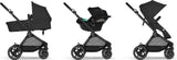 ***Passeggino CYBEX Gold EOS 2 in 1 con seggiolino auto Aton B2 i-Size e adattatore per seggiolino auto, sistema da viaggio, dalla nascita fino a 22 kg (circa 4 anni), Moon Black (Nero)