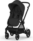 ***Passeggino CYBEX Gold EOS 2 in 1 con seggiolino auto Aton B2 i-Size e adattatore per seggiolino auto, sistema da viaggio, dalla nascita fino a 22 kg (circa 4 anni), Moon Black (Nero)