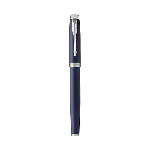 PARKER IM PENNA ROLLER INCHIOSTRO NERO PUNTA FINE IN SCATOLA REGALO COLORE BLU/SILVER