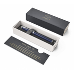 PARKER IM PENNA ROLLER INCHIOSTRO NERO PUNTA FINE IN SCATOLA REGALO COLORE BLU/SILVER