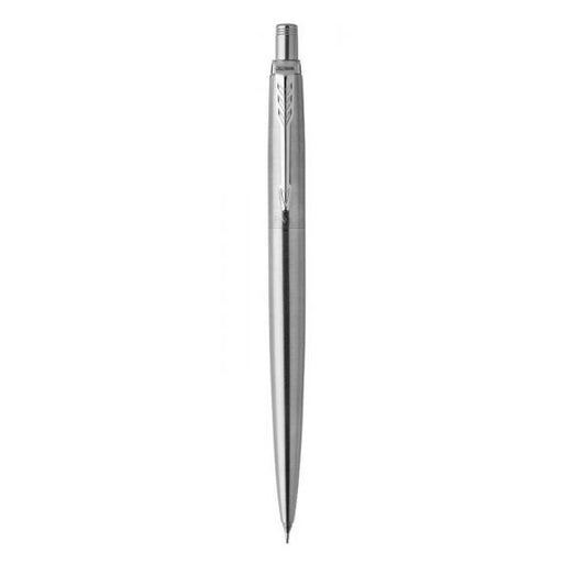 PARKER JOTTER PORTAMINE A SCATTO MINA 0,5 CON GOMMINO IN ACCIAIO INOSSIDABILE FINITURA CROMATA CONFEZIONE REGALO