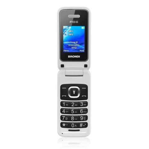 BRONDI FOX 1.77" BLUETOOTH DUAL SIM BIANCO ITALIA SENIOR PHONE BR-10273851