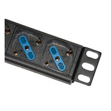 LINK MULTIPRESA ALIMENTAZIONE PER RACK 19" CON 6 PRESE UNIVERSALI TRIPOLARI/SCHUKO MAGNETOTERMICA