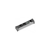 Bachmann 916.0514 prolunghe e multiple 0,2 m 2 presa(e) AC Interno Nero, Argento