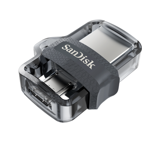 SANDISK ULTRA DUAL DRIVE M3.0 CHIAVETTA USB 3.0/MICRO USB 256GB COLORE GRIGIO