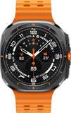 Samsung Galaxy Watch Ultra - 47 mm - titanfarben grau - intelligente Uhr mit Marineband - Gummi - Orange - Bandgre: S/M/L - Anzeige 3.73 cm (1.5") (SM-L705FZA2DBT)