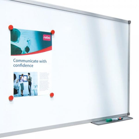Nobo Lavagna bianca magnetica in acciaio Basic 600x450 con bordo basico (Nobo 1905209 Essence Steel Magnetic Whiteboard 600 x 450mm)