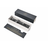 PARKER IM BLACK PENNA ASFERA INCHIOSTRO NERO PUNTA MEDIA IN SCATOLA REGALO COL. NERA LUCIDA FINITURE CROMATE