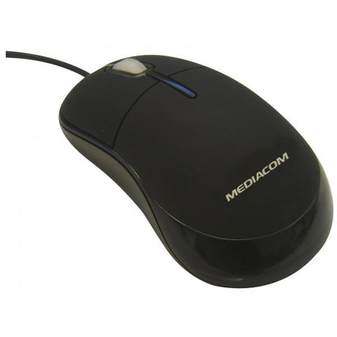 MEDIACOM 100/MEB32 MOUSE STANDARD OTTICO INTERFACCIA USB/PS2 800 DPI COLORE NERO
