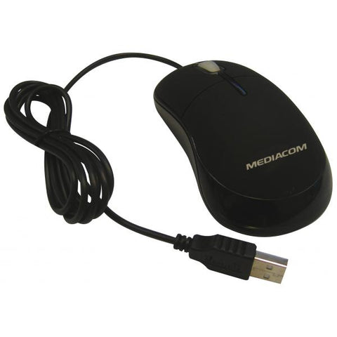 MEDIACOM 100/MEB32 MOUSE STANDARD OTTICO INTERFACCIA USB/PS2 800 DPI COLORE NERO