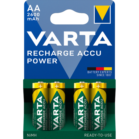 VARTA BATTERIE STILO RICARICABILE AA 2.600MAH CONF 4 PZ.