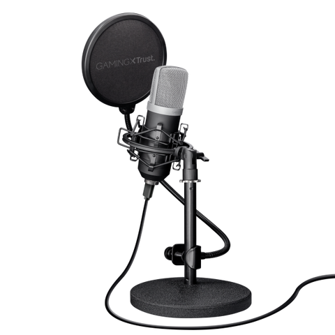 TRUST GXT 252 EMITA STREAMING MICROPHONE MICROFONO PROFESSIONALE DA STUDIO DI REGISTRAZIONE CARIOIDE USB