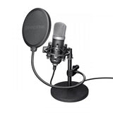 TRUST GXT 252 EMITA STREAMING MICROPHONE MICROFONO PROFESSIONALE DA STUDIO DI REGISTRAZIONE CARIOIDE USB