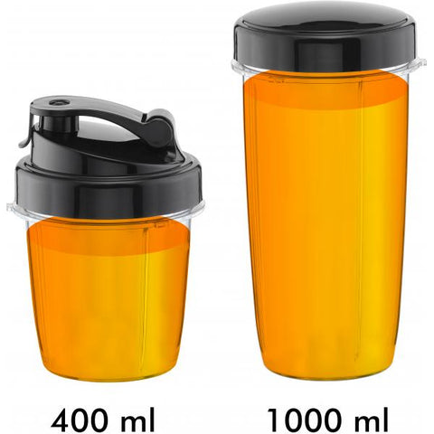 Trisa Electronics Energy Boost 1 L Frullatore da tavolo 1000 W Nero, Borgogna, Trasparente