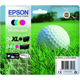 Epson Golf ball C13T34794010 cartuccia d'inchiostro 1 pz Originale Resa elevata [XL] Nero, Ciano, Magenta, Giallo (EPSON 34XL MULTIPACK XL BLACK / STANDARD COLOURS)