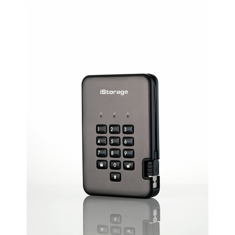 iStorage diskAshur PRO2 disco rigido esterno 1000 GB Nero, Grafite