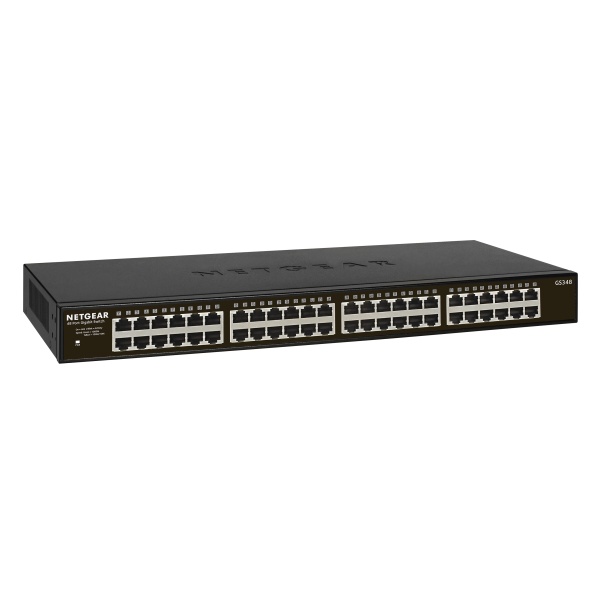 Netgear GS348 Non gestito Gigabit Ethernet (10/100/1000) 1U Nero