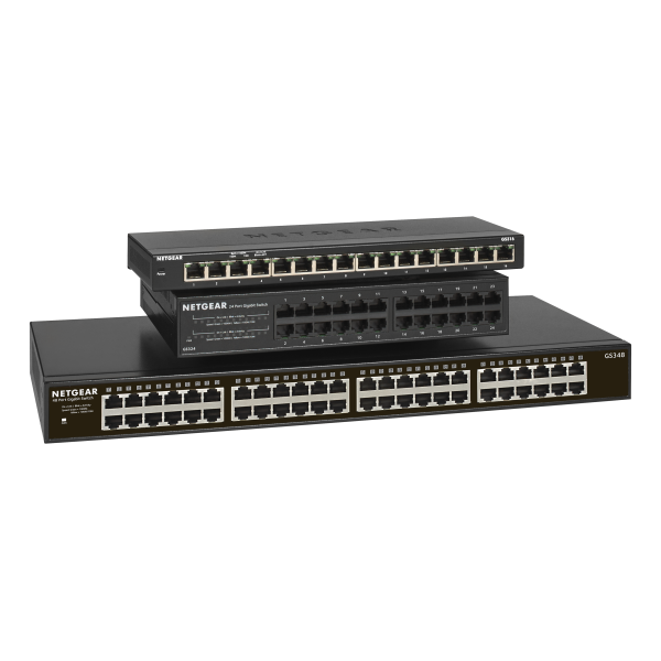 Netgear GS348 Non gestito Gigabit Ethernet (10/100/1000) 1U Nero