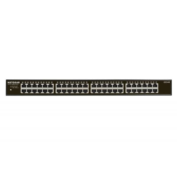 Netgear GS348 Non gestito Gigabit Ethernet (10/100/1000) 1U Nero