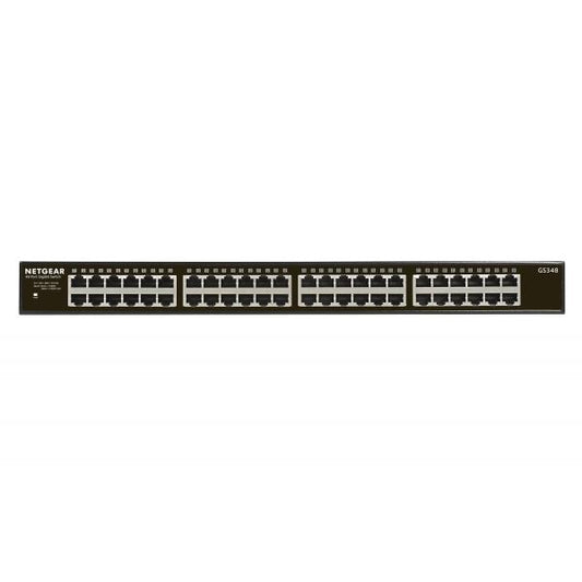 Netgear GS348 Non gestito Gigabit Ethernet (10/100/1000) 1U Nero