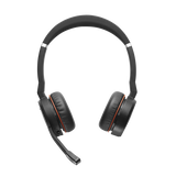 Jabra Evolve 75 UC Stereo Auricolare Con cavo e senza cavo A Padiglione Ufficio Micro-USB Bluetooth Nero