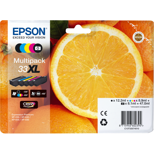 Epson Oranges Multipack 5-colours 33XL Claria Premium Ink