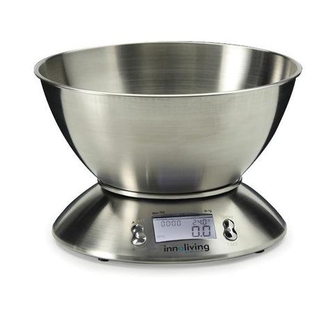 INNOLIVING BILANCIA DA CUCINA DIGITALE ACCIAIO CON CIOTOLA 5KG INN-127