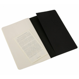 MOLESKINE CAHIER JOURNAL LARGE BLACK PLAIN QUADERNO 210 X 130 MM 80 FOGLI COL. NERO CONF 3 Pz.