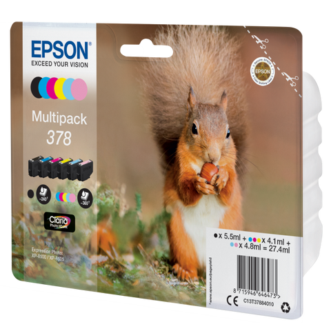 Epson Squirrel Multipack 6-colours 378 Claria Photo HD Ink