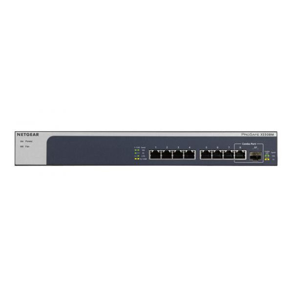 NETGEAR XS508M Non gestito 10G Ethernet [100/1000/10000] Grigio, Argento (8-PORT 10GB/MULTI-GB ETH SWITCH - IN)