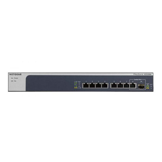 NETGEAR XS508M Non gestito 10G Ethernet [100/1000/10000] Grigio, Argento (8-PORT 10GB/MULTI-GB ETH SWITCH - IN)
