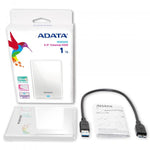 ADATA HV620S disco rigido esterno 1 TB USB tipo-C 3.2 Gen 1 [3.1 Gen 1] Bianco (Adata HV620S 1TB USB 3.1 2.5 Inch Portable External Hard Drive, White)