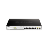 D-Link DGS-1210-10MP switch di rete Gestito L2/L3 Gigabit Ethernet [10/100/1000] Supporto Power over Ethernet [PoE] Nero (10P GB PoE+ Smart Switch inc.2 SFP Ports)