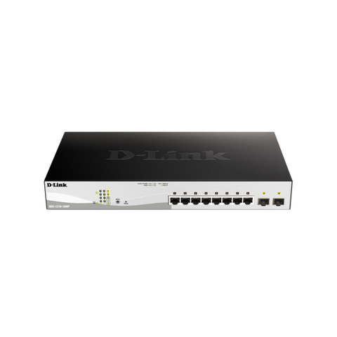 D-Link DGS-1210-10MP switch di rete Gestito L2/L3 Gigabit Ethernet (10/100/1000) Supporto Power over Ethernet (PoE) Nero